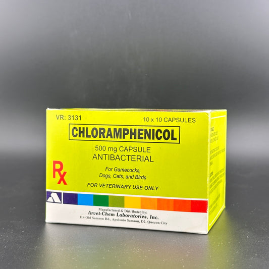 Chloramphenicol 100 Tablets - ARVET-CHEM LABORATORIES INC. (MEDICINES FOR GAMEFOWLS)